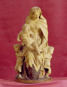 Madonna og barn (papir mache)